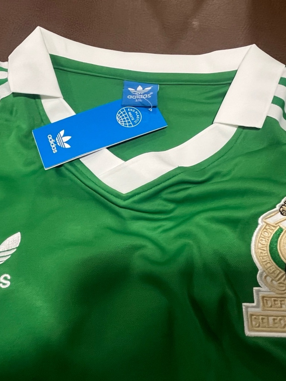 adidas Green Jersey with Brown Trefoil Patch